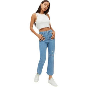 Urban Outfitters BDG  Straight Kick Jeans Size 28 Distressed High Waist
